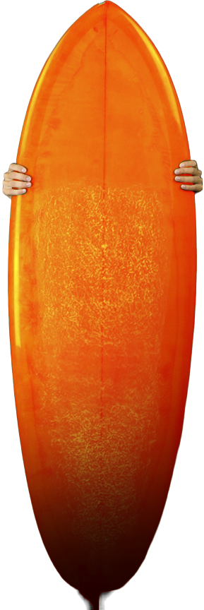 Orange surfboard