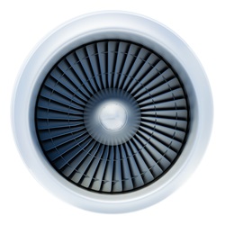 airplane engine white background