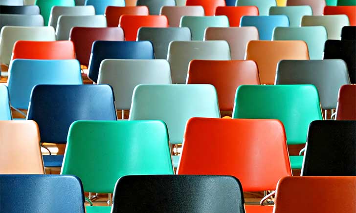 Different colored chairs
